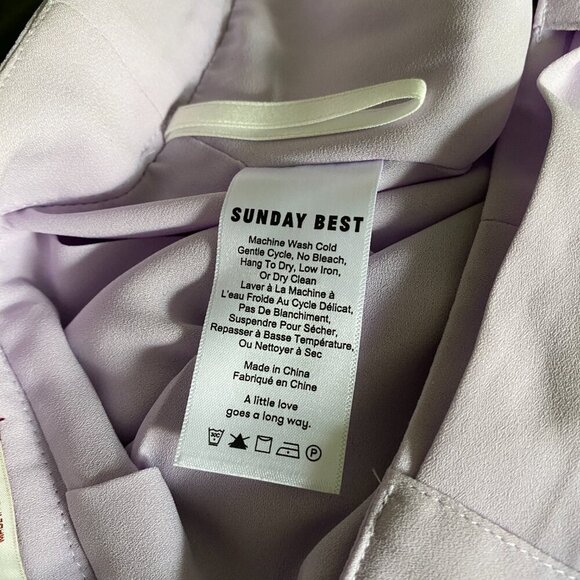 Aritzia Sunday Best | EUC High Waisted Flowy Westley Shorts in Lavender Size 4 - Picture 7 of 9